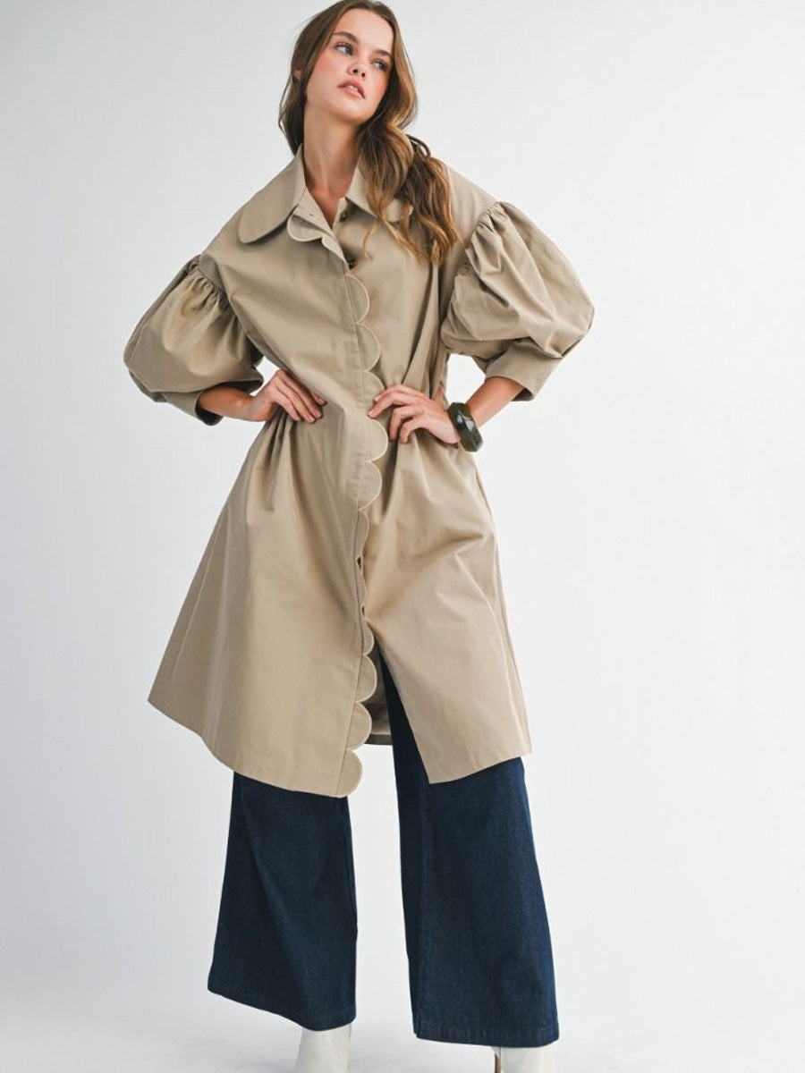 Ameri　BALLOON SLEEVE PLEATS TRENCH Ameri BALLOON SLEEVE PLEATS TRENCH Ameri vintage Balloon