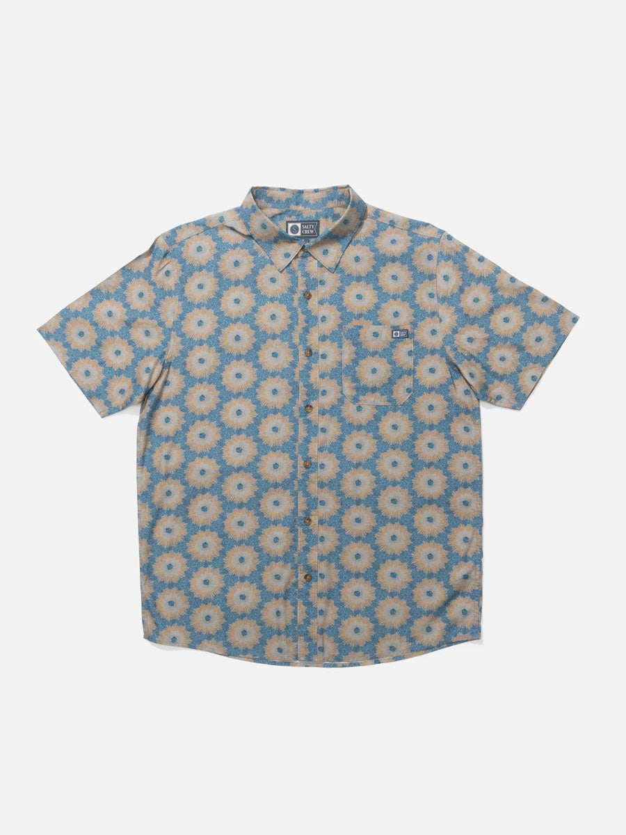 SALTY CREW CREW SHORT-SLEEVE BUTTON UP - SLATE
