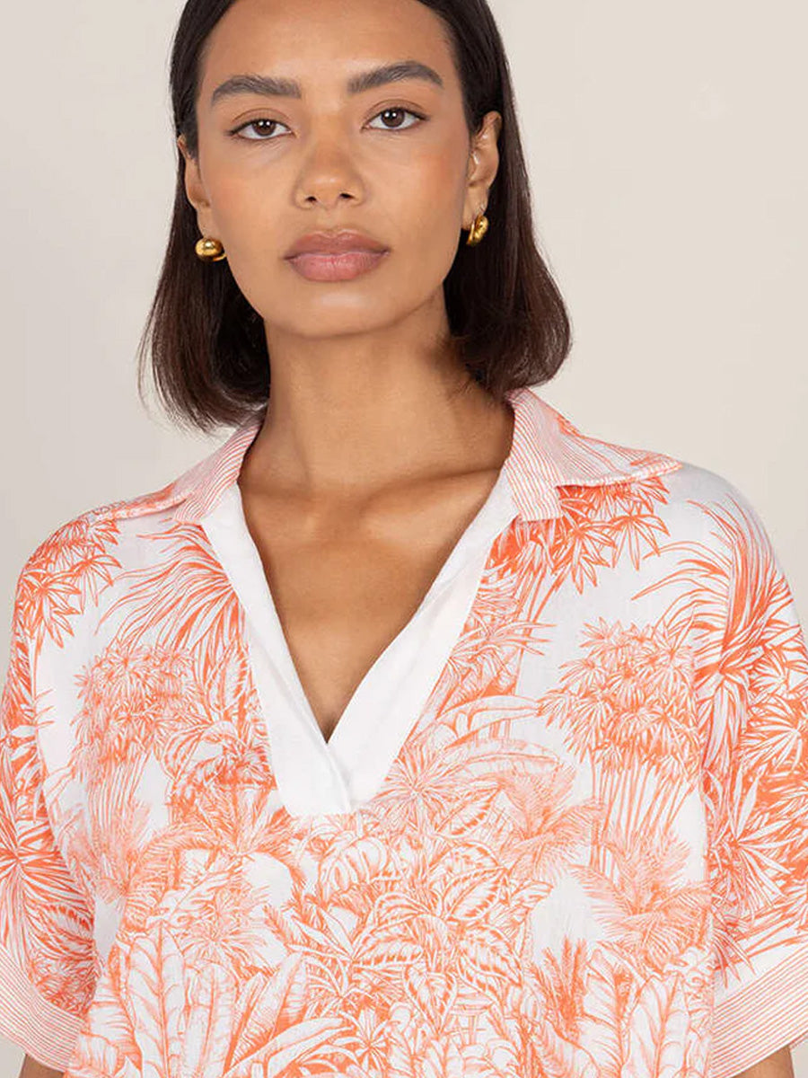 CHARLI STELLA TOP - CORAL SHIRTS CHARLI