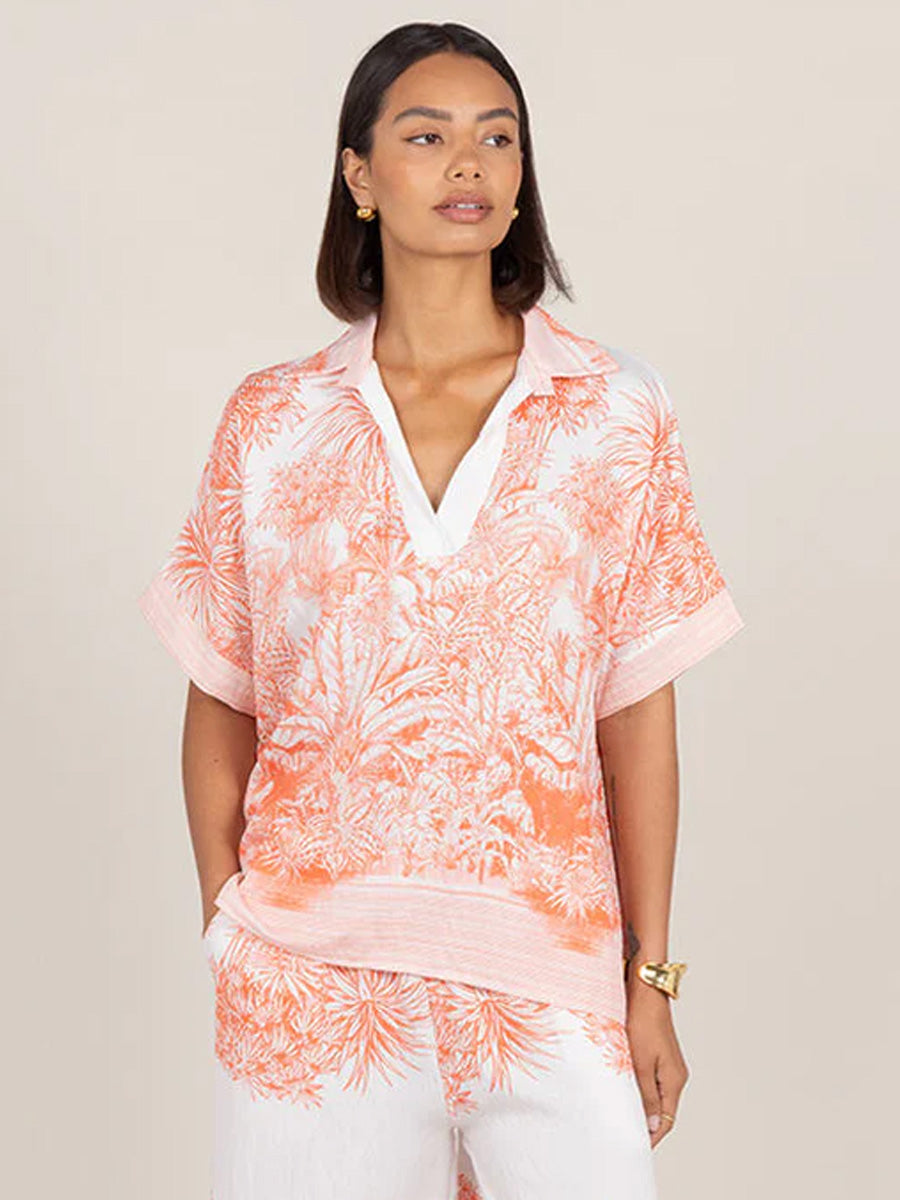 CHARLI STELLA TOP - CORAL SHIRTS CHARLI