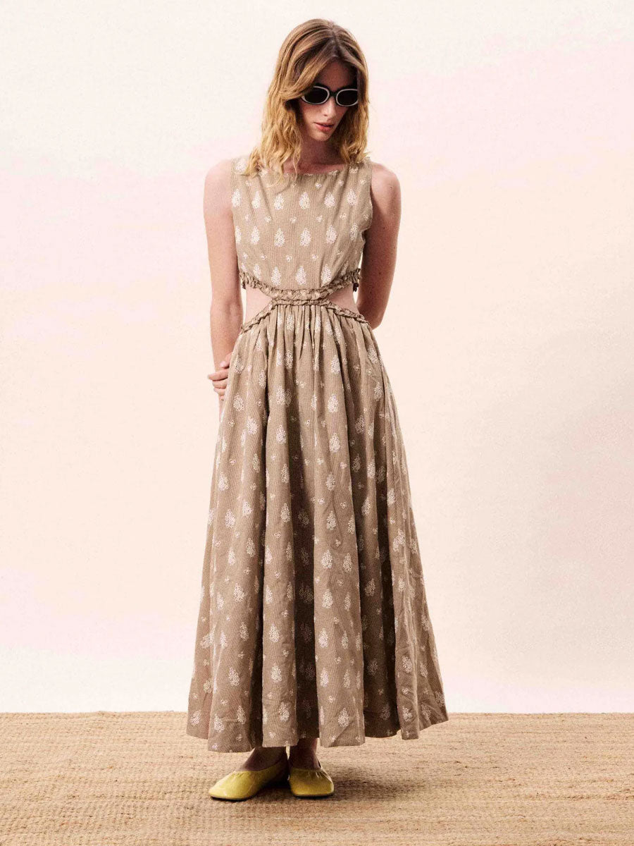 FRNCH STELLARIA DRESS - MARRON GLACE DRESSES FRNCH