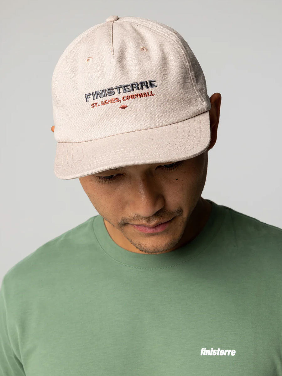 FINISTERRE LETTERPRESS UNSTRUCTURED CAP - STONE HATS FINISTERRE