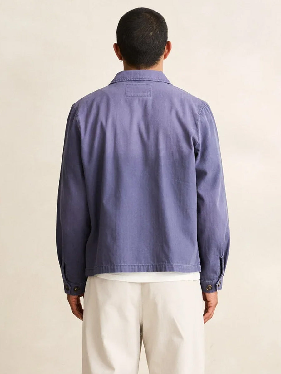 RHYTHM HERRINGBONE SUN WASH JACKET - VINTAGE BLUE