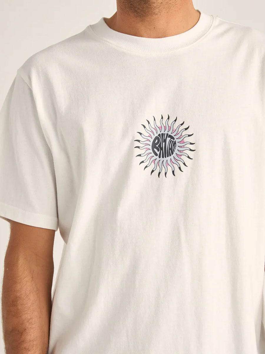 RHYTHM SUN BEAMS VINTAGE SHORT-SLEEVE T-SHIRT - VINTAGE WHITE SHIRT -