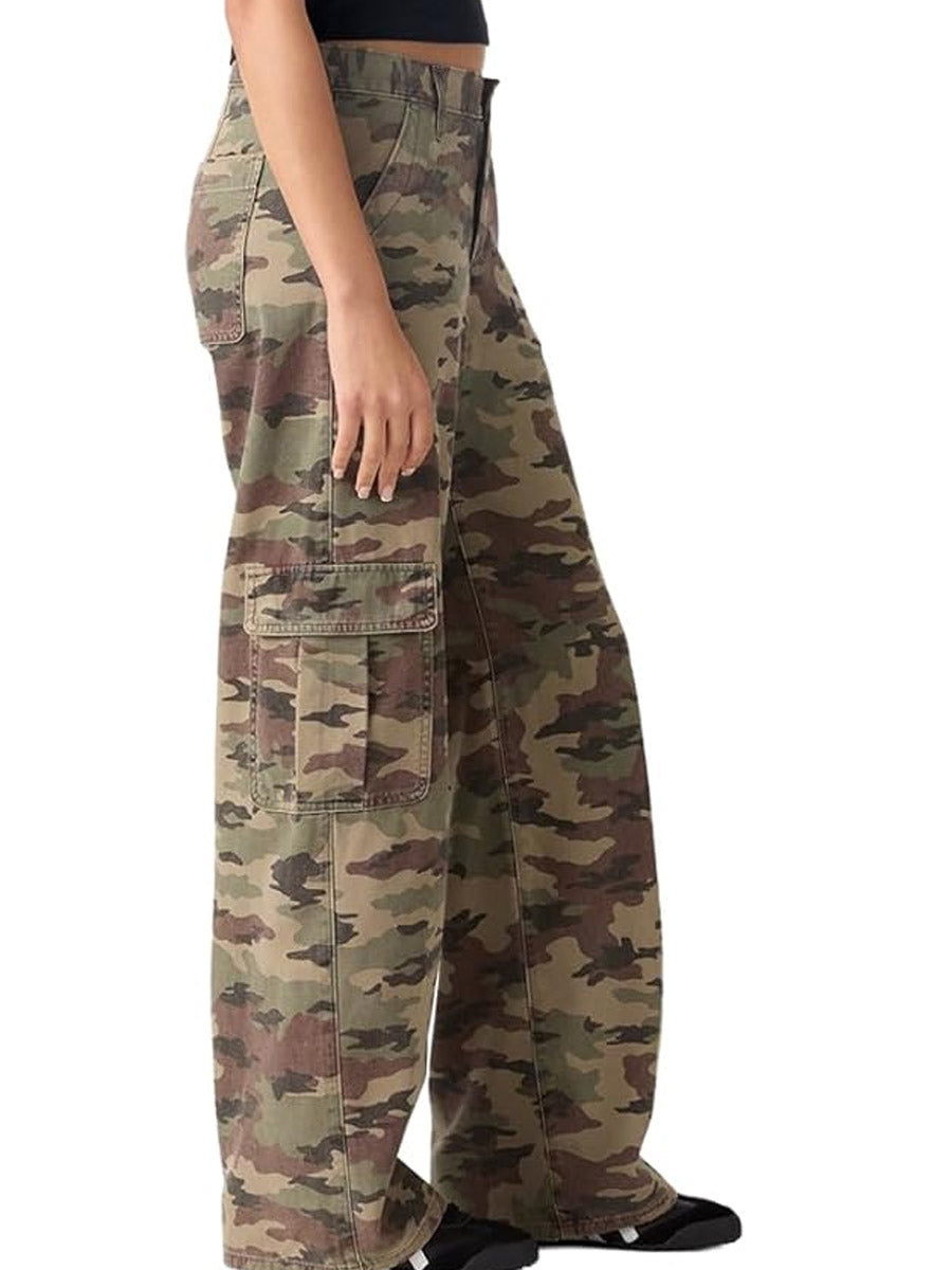 LEVI'S SUPERLOW LOOSE CARGO - WALLER CAMO COVERT CANVAS