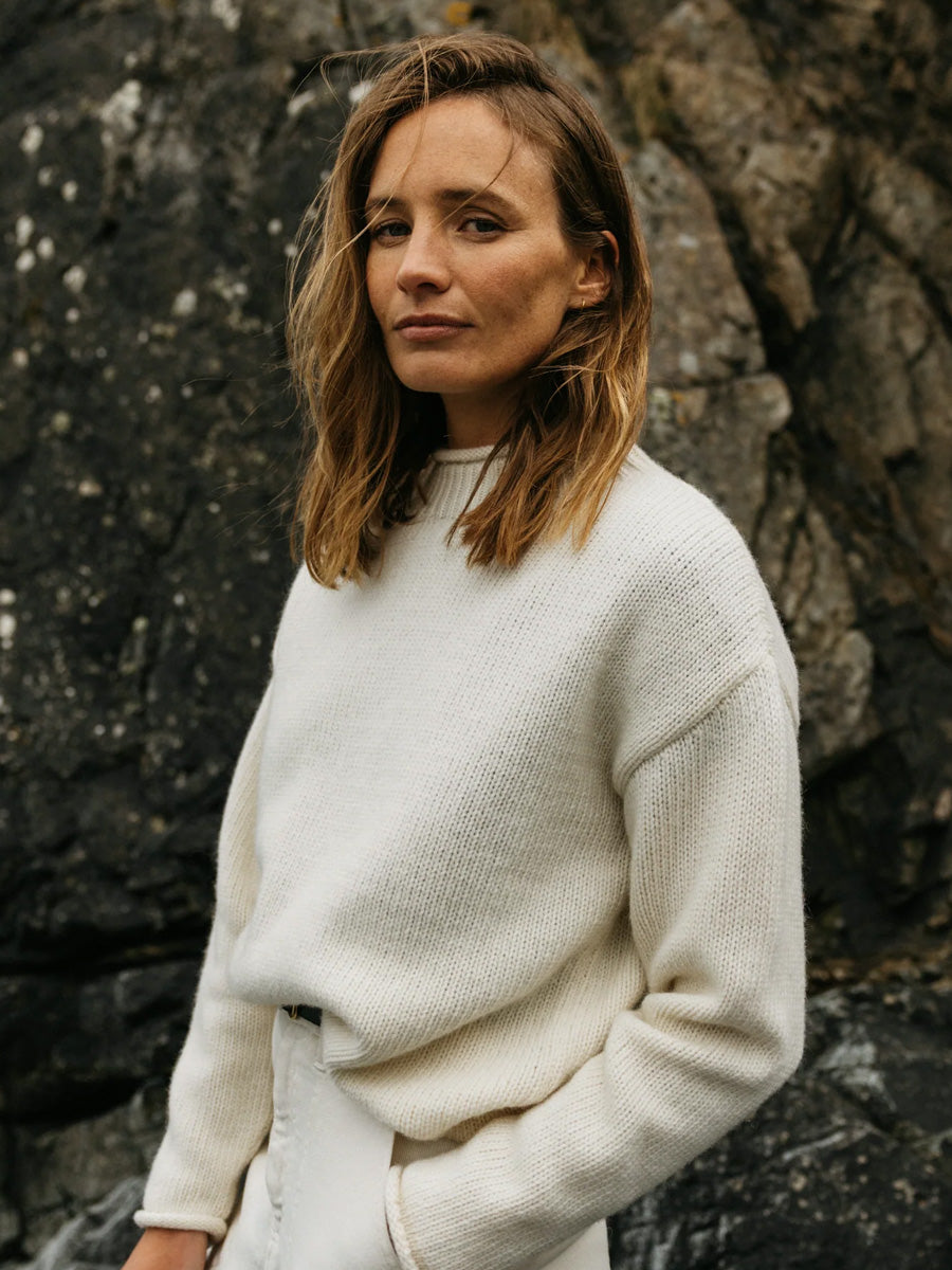 FINISTERRE TARAN JUMPER - ECRU SWEATERS FINISTERRE
