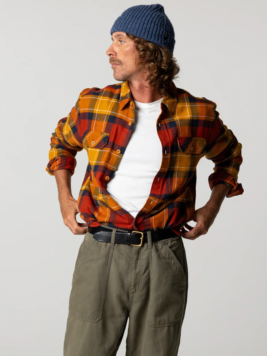 FINISTERRE BEARDSMORE SHIRT - TERRACOTTA CHECK SHIRT -