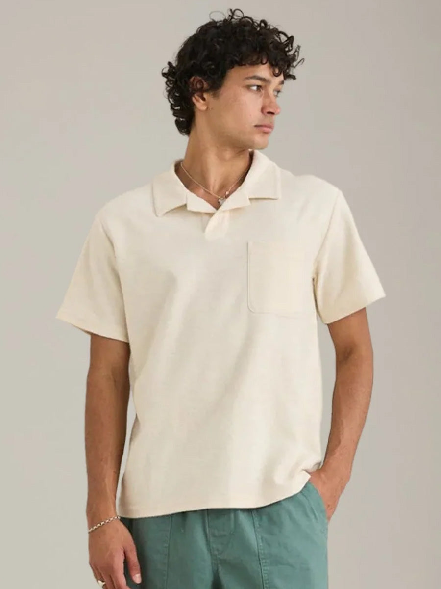 RHYTHM REVERSE TERRY SHORT-SLEEVE SHIRT - NATURAL T-SHIRTS RHYTHM