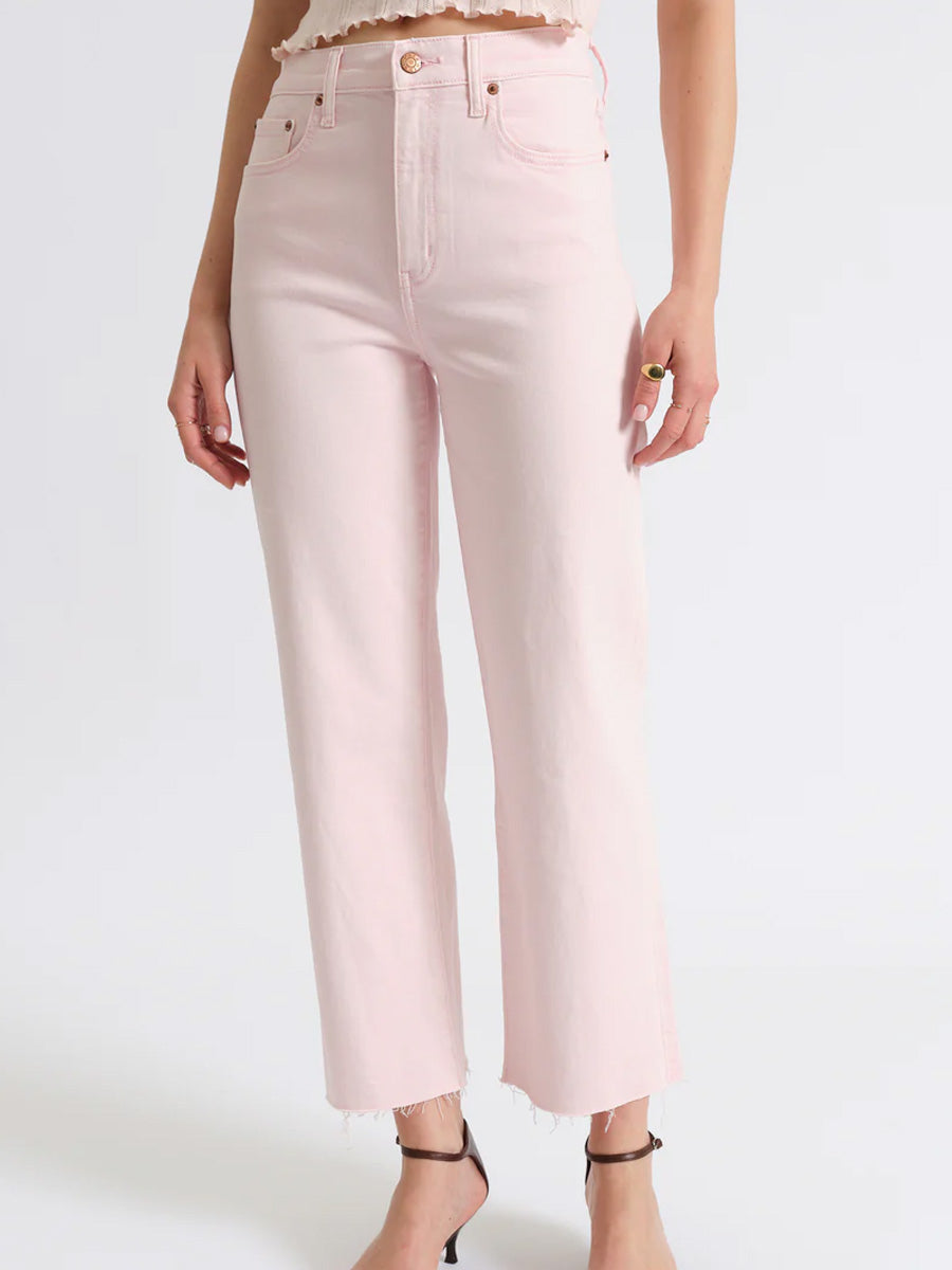 DAZE PLEASER HIGH RISE WIDE ANKLE - THINK PINK JEANS DAZE DENIM