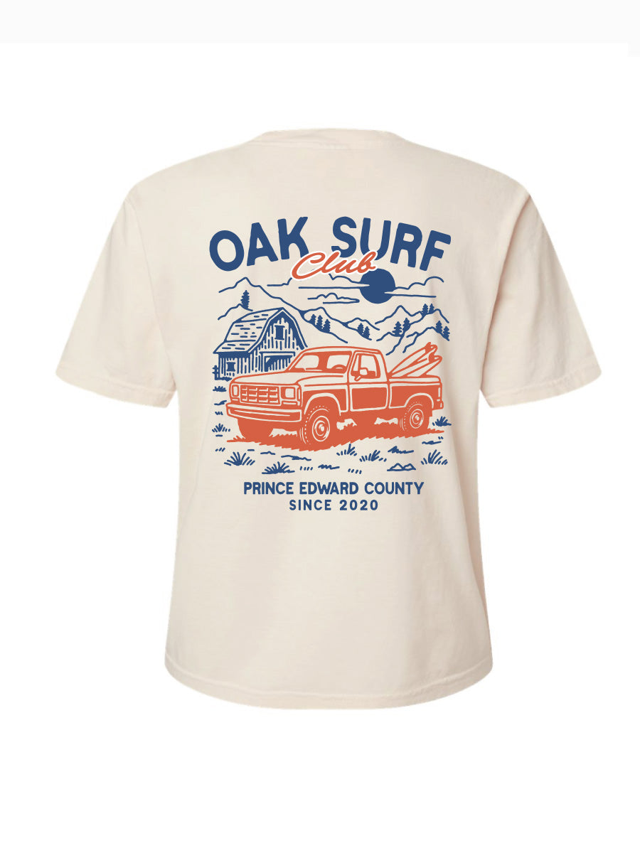 OAK SURF CLUB TRUCK WOMENS TEE - IVORY T-SHIRTS OAK SURF CLUB