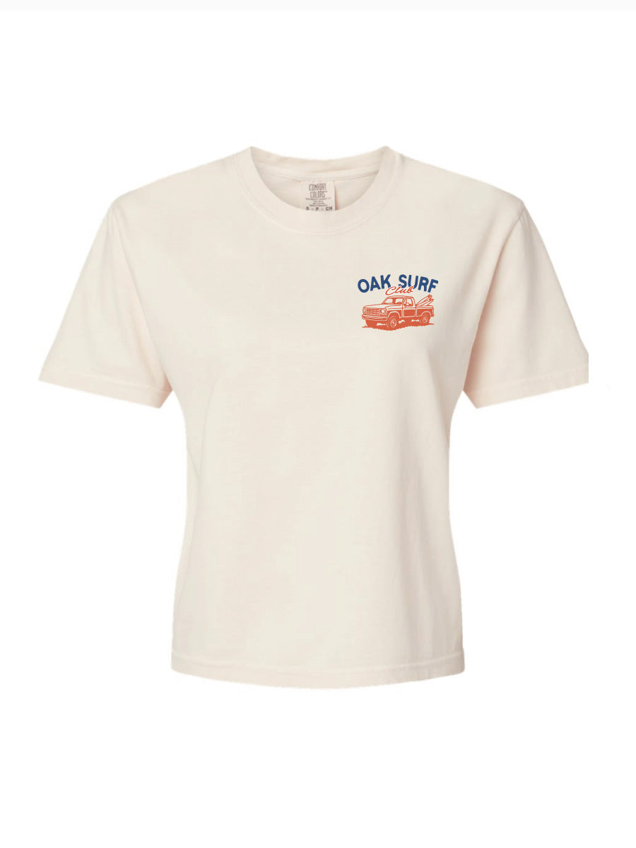 OAK SURF CLUB TRUCK WOMENS TEE - IVORY T-SHIRTS OAK SURF CLUB