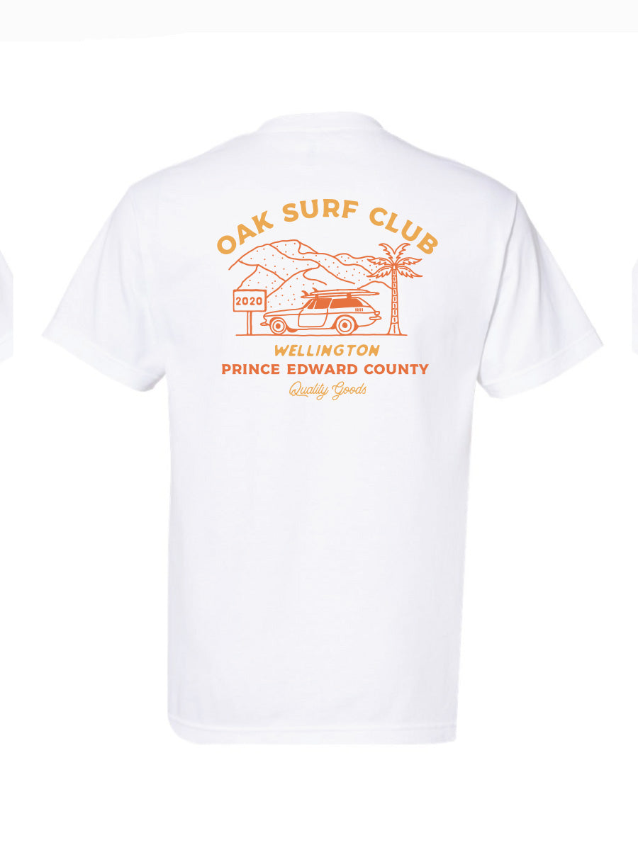 OAK SURF CLUB TRUCK TEE - WHITE T-SHIRTS OAK SURF CLUB