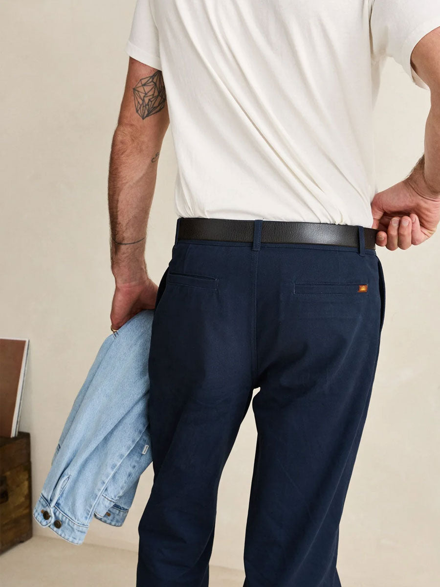 RHYTHM TWILL PRESSED TROUSER - NAVY PANTS RHYTHM