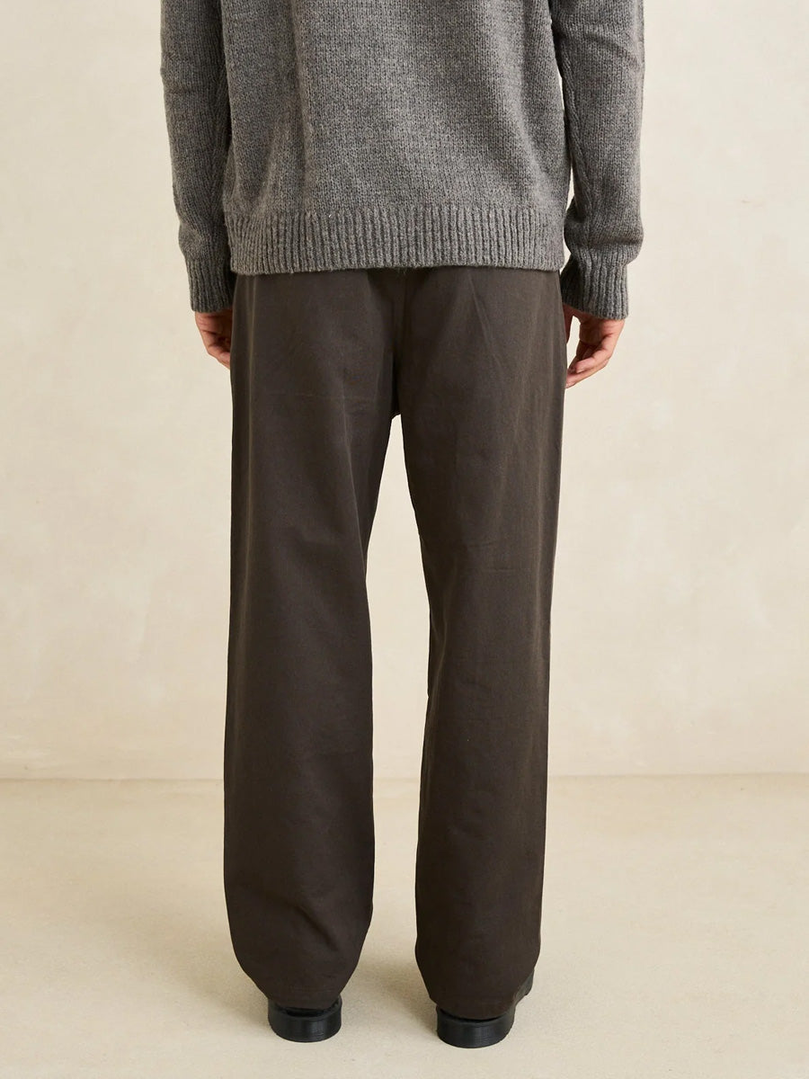 RHYTHM DOUBLE PLEAT TWILL TROUSER - VINTAGE BLACK PANTS RHYTHM