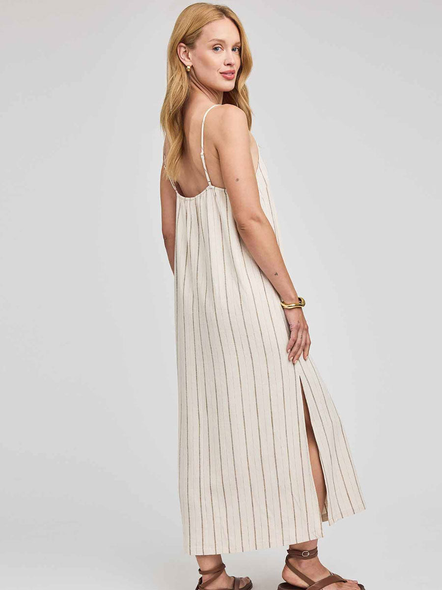 GENTLE FAWN TWYLA DRESS - LINEN STRIPE DRESSES GENTLE FAWN