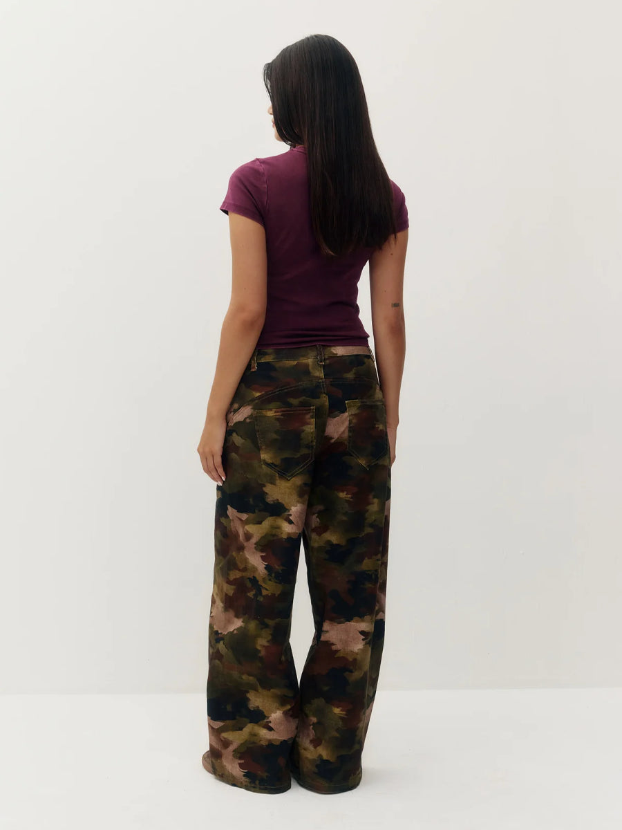 KUWALLA LOW CURVE UTILITY PANT - CAMO PRINT