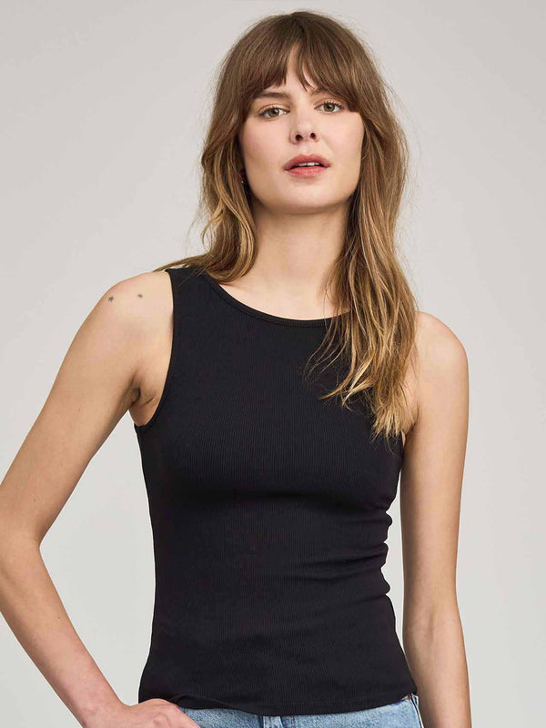 GENTLE FAWN NAIA TANK - BLACK TANK TOPS GENTLE FAWN