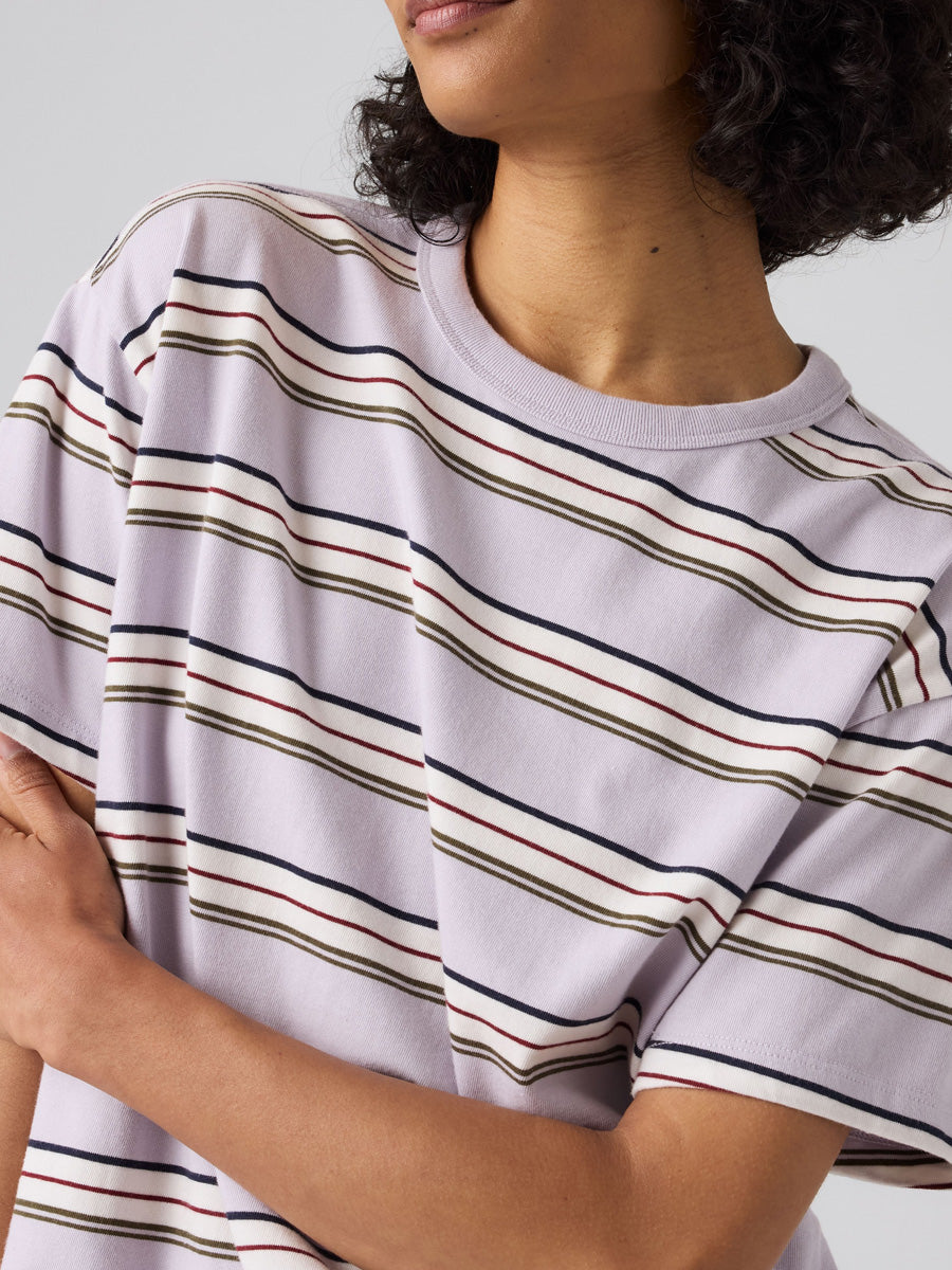 LEVI'S VINTAGE SHORT-SLEEVE TEE VIDA STRIPE - LAVENDER BLUE