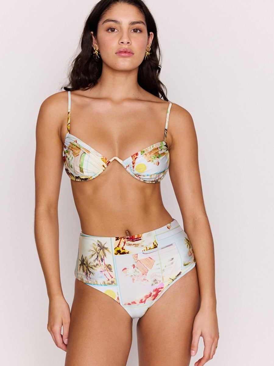 MINKPINK DOLCE UNDERWIRE BRA TOP - POSTCARD BIKINIS MINKPINK