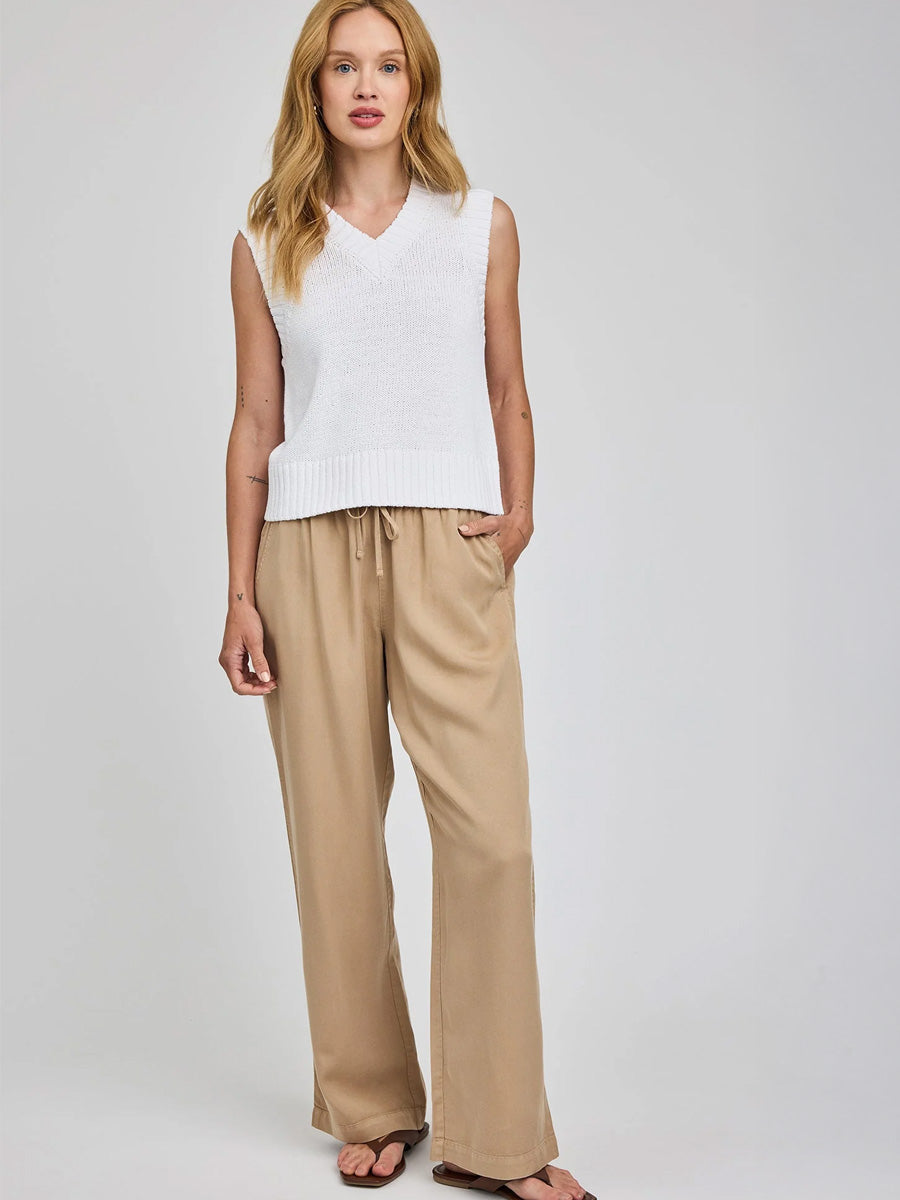 GENTLE FAWN GABRIEL PANT - WASHED KHAKI PANTS GENTLE FAWN