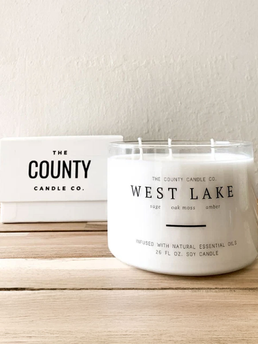 COUNTY CANDLE WEST LAKE 26 OZ CANDLE BOWL