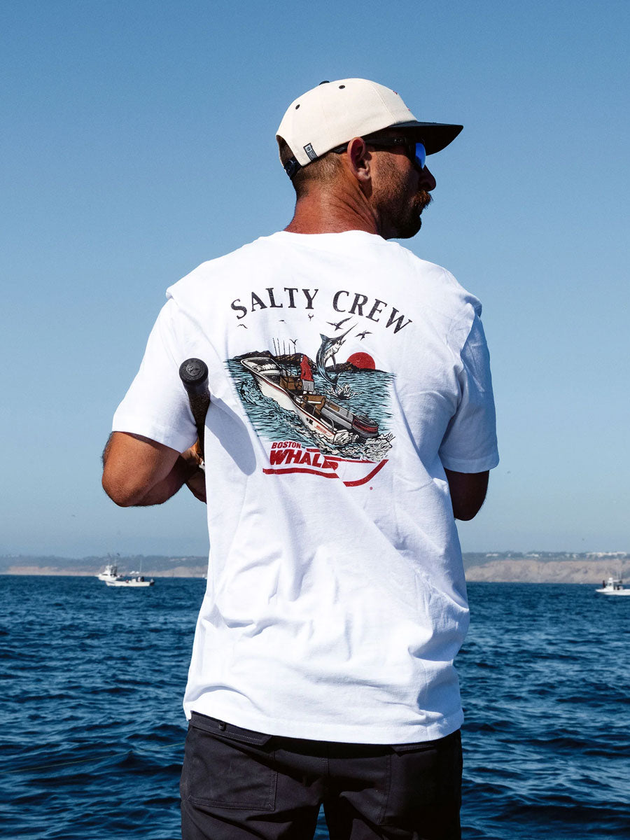 SALTY CREW WHALER CHASE SHORT-SLEEVE TEE - WHITE