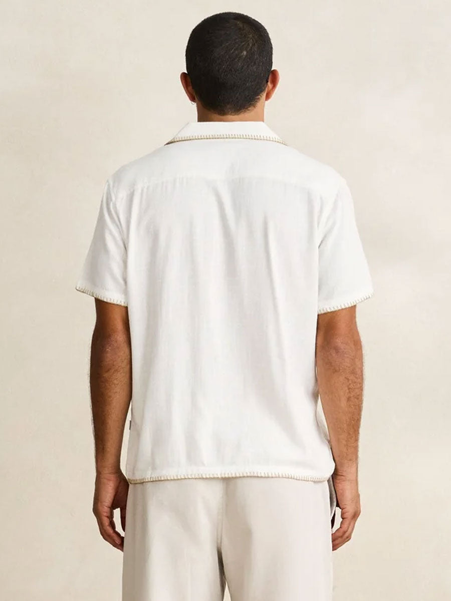 RHYTHM RELAXED WHIP STICH SHORT-SLEEVE SHIRT - NATURAL