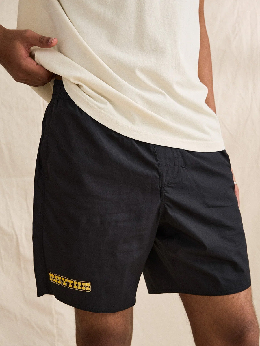 RHYTHM WOODS LIGHTWEIGHT JAM SHORT - BLACK