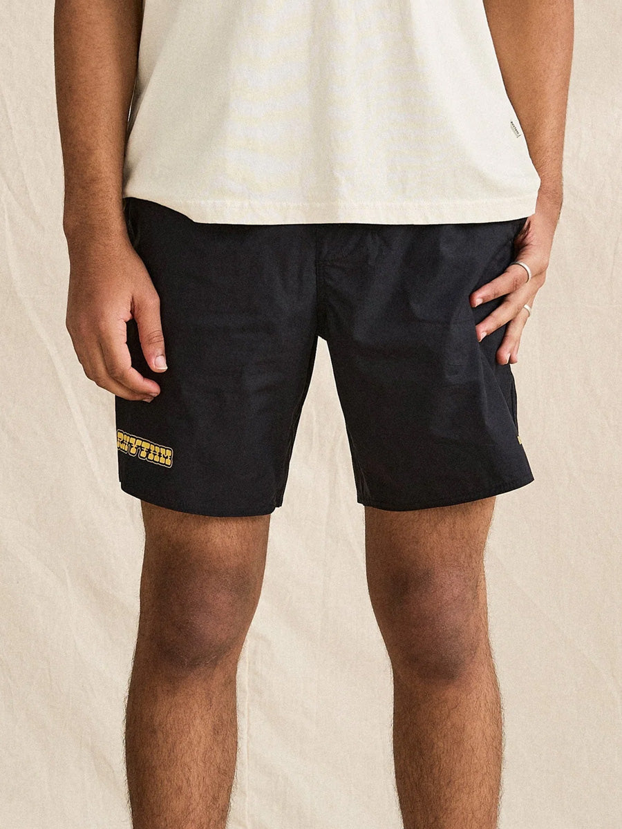 RHYTHM WOODS LIGHTWEIGHT JAM SHORT - BLACK