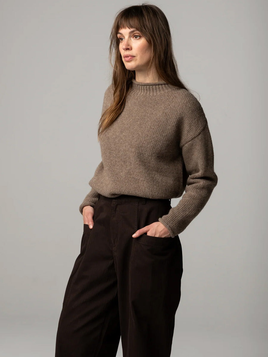 FINISTERRE TARAN JUMPER - WOODSMOKE SWEATERS FINISTERRE