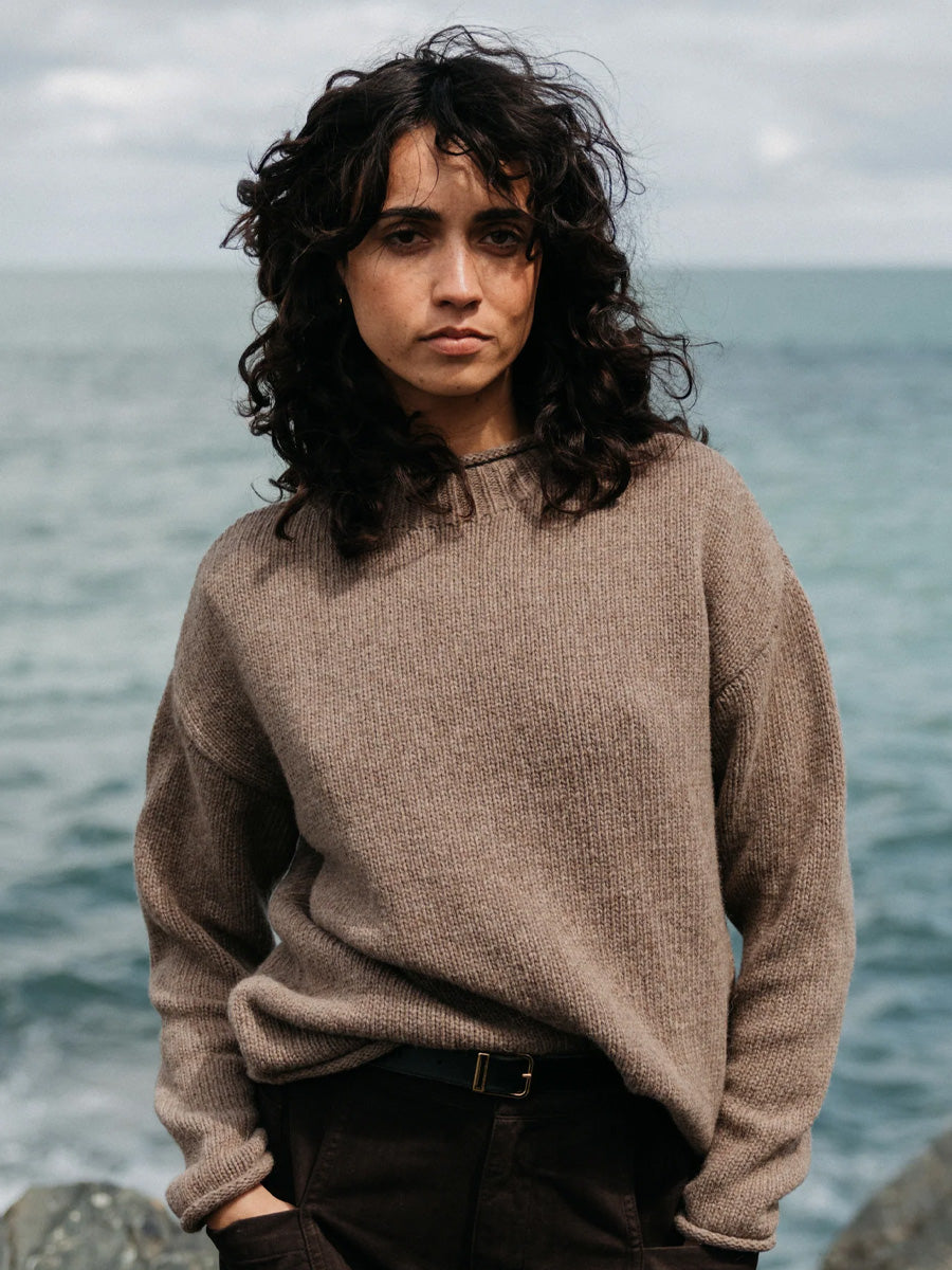 FINISTERRE TARAN JUMPER - WOODSMOKE SWEATERS FINISTERRE