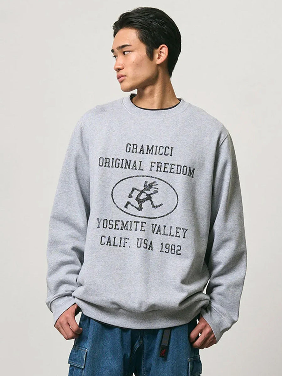 GRAMICCI YOSEMITE VALLEY SWEATSHIRT - GREY HEATHER SWEATERS GRAMICCI
