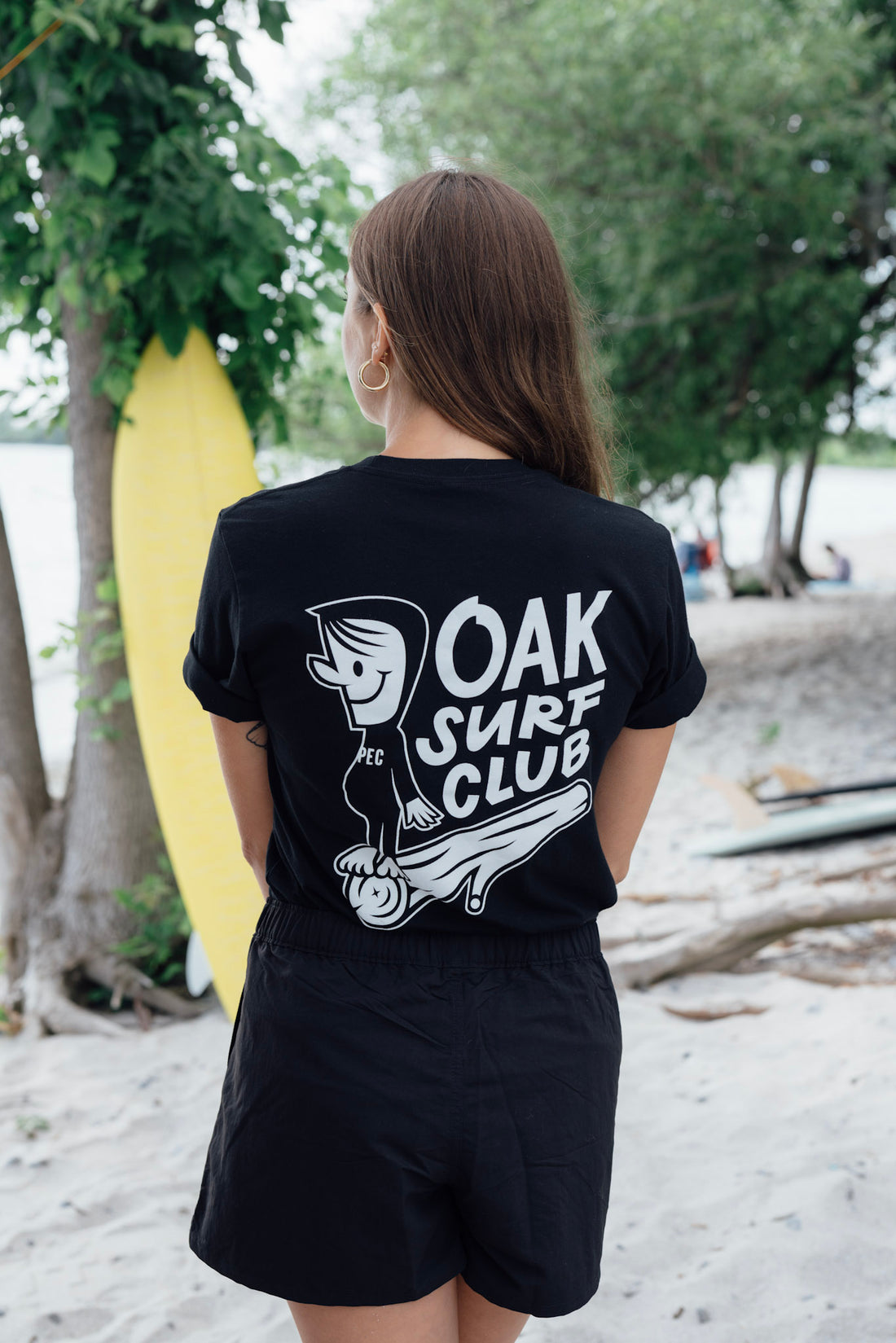 OAK SURF CLUB UNISEX GROVER TEE - BLACK TSHIRT OAK SURF CLUB   