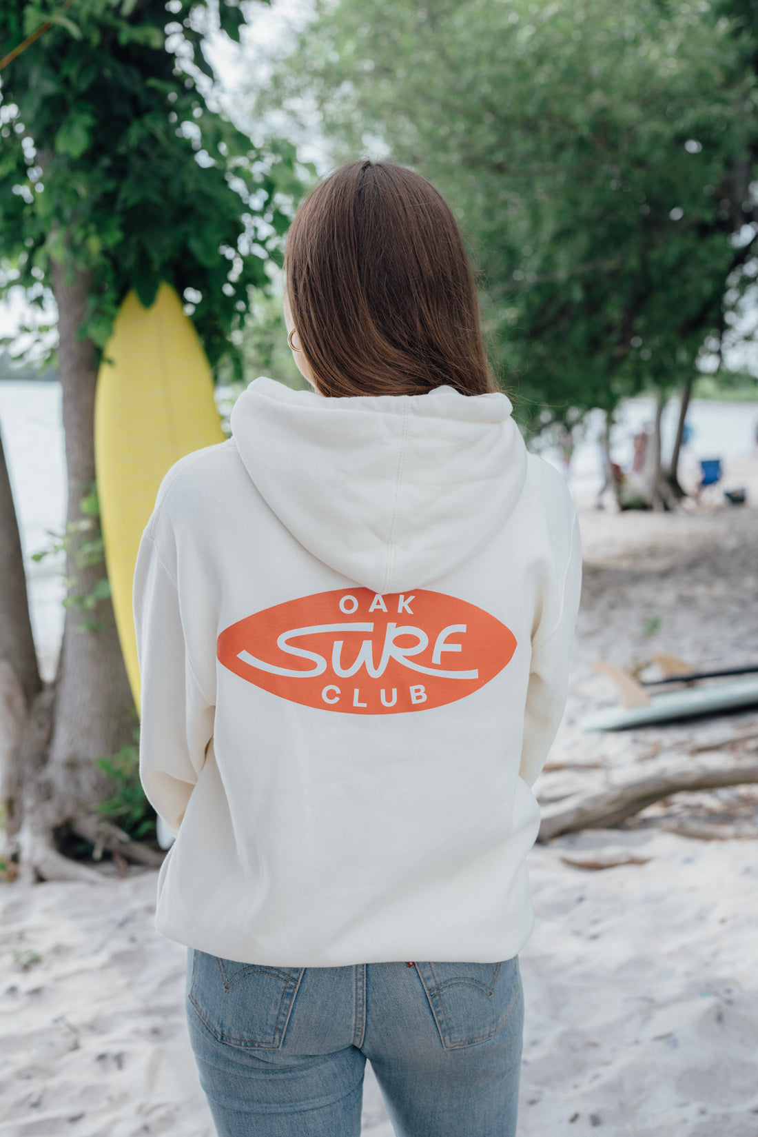 OAK SURF CLUB UNISEX OG HOODIE - BONE