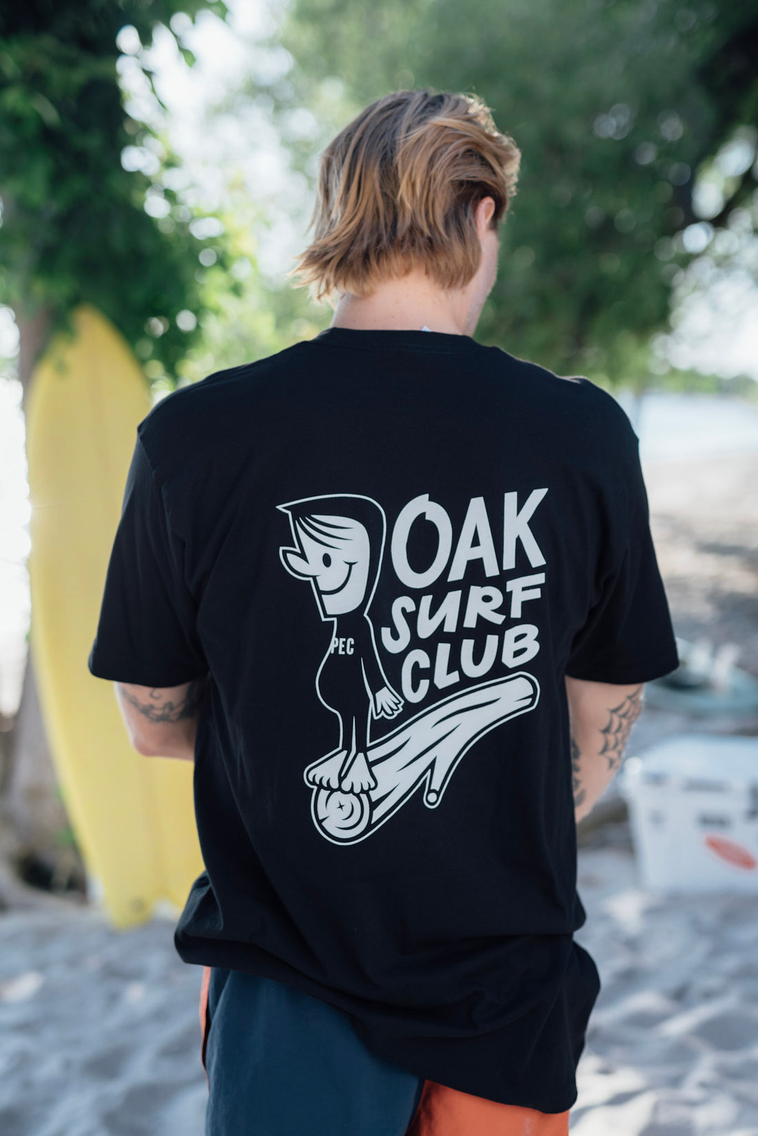 OAK SURF CLUB UNISEX GROVER TEE - BLACK TSHIRT OAK SURF CLUB   